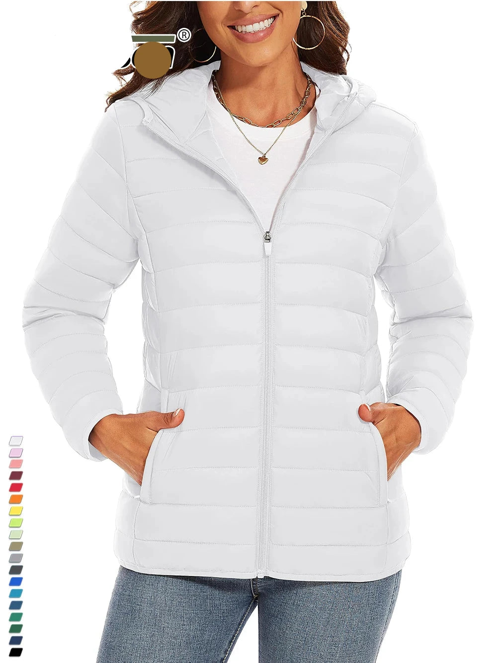 TACVASEN Women's Hooded Quilted Puffer Jacket