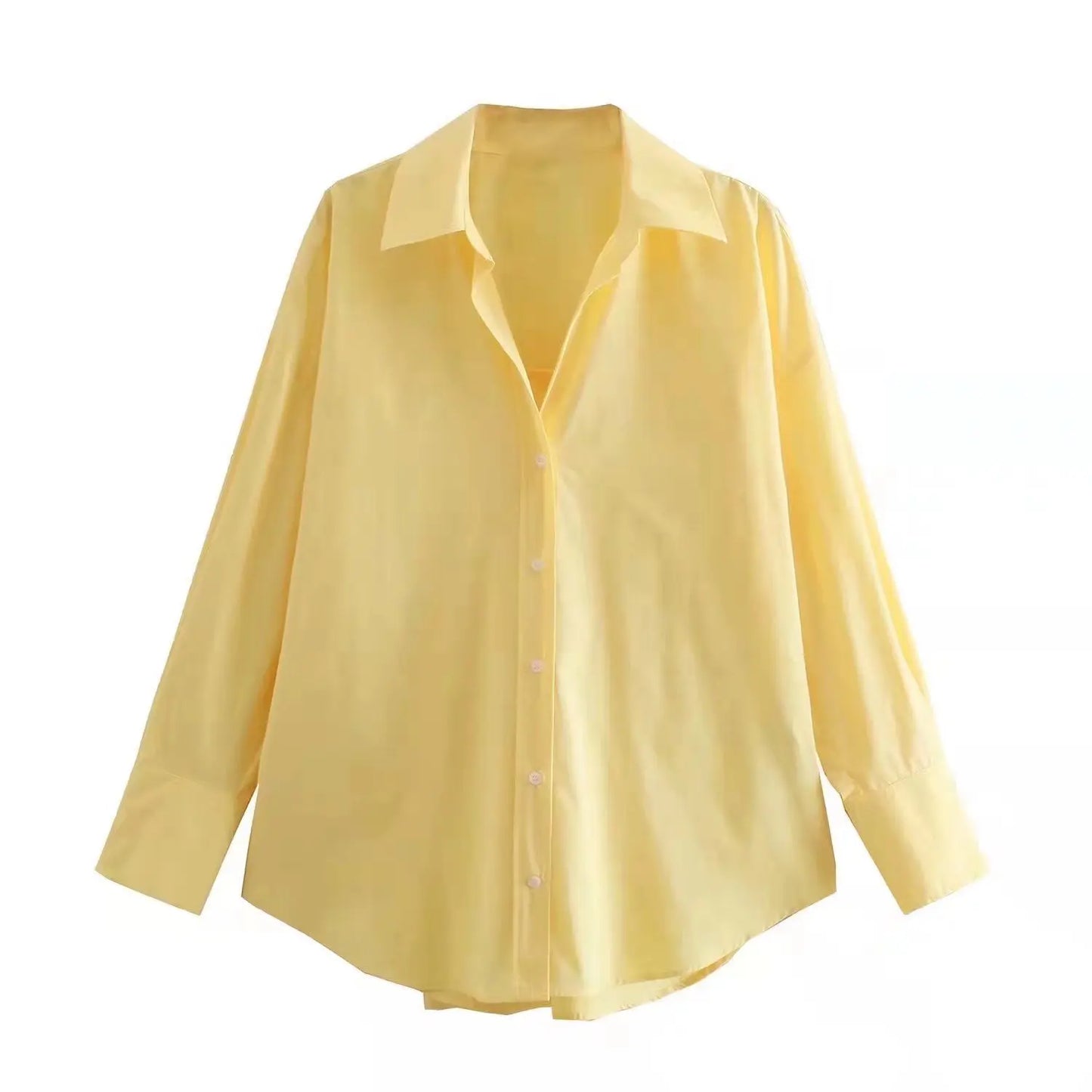 "Multicolour Button-Up Shirt for Women – Oversized Long Sleeve Summer Top"