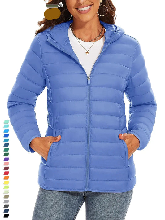 TACVASEN Women's Hooded Quilted Puffer Jacket